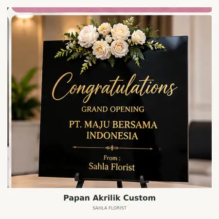 Papan Bunga Akrilik Tulang Bawang